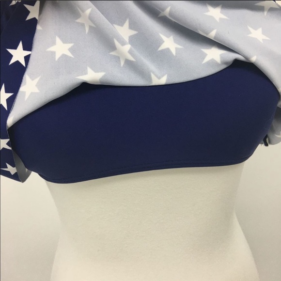 🔥CALIFORNIA WAVES🔥2-Piece Bikini America Flounce Cheeky Swimsuit Large NWT - Picture 5 of 10